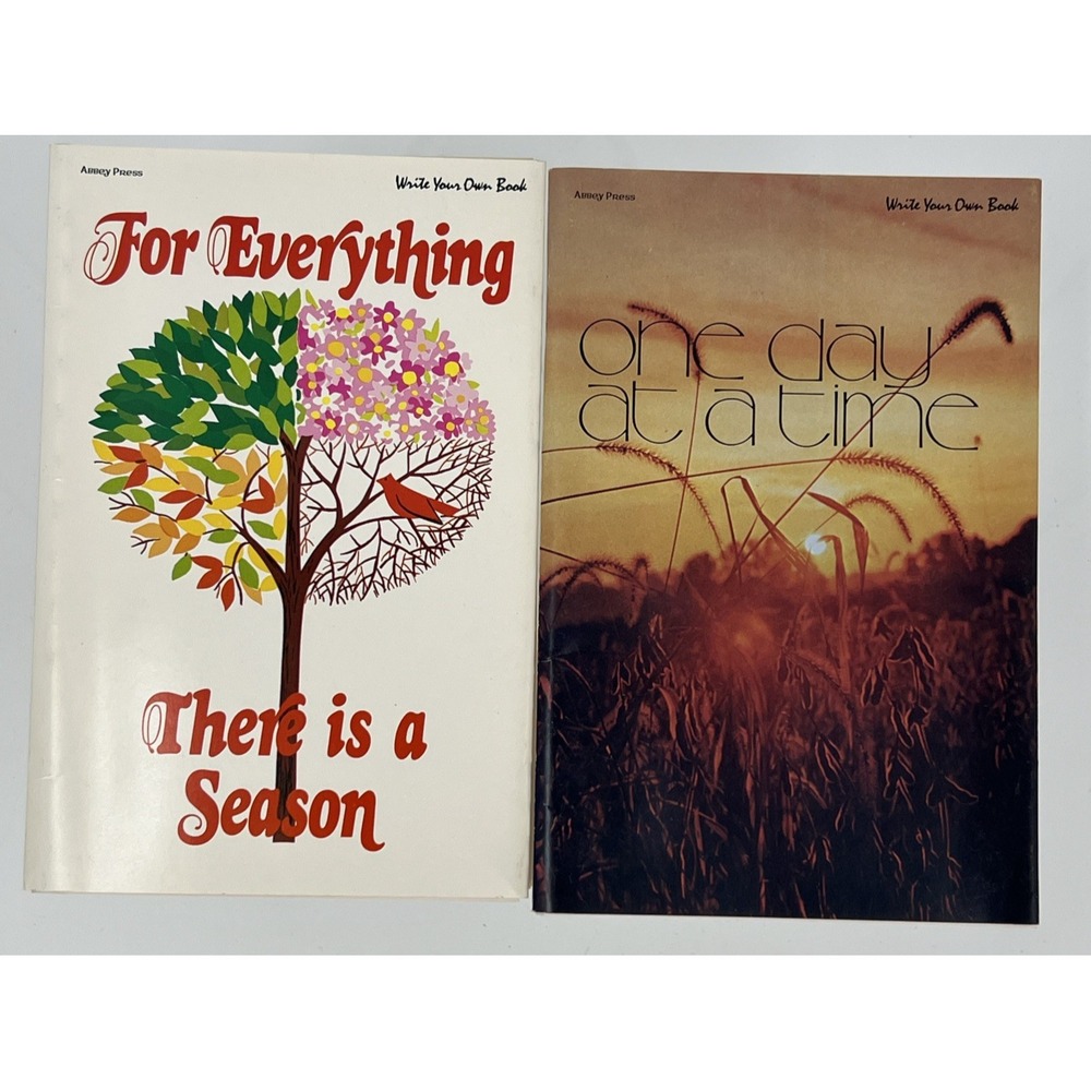 2 Abbey Press Vtg Write Your Own Book one day at a time Everything is a Season